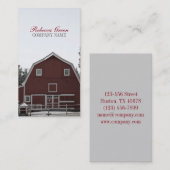 赤いオーガニック畜牛の乳農家農業 名刺 (正面/裏面)