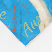 赤いオーストラリアの羊飼い犬-オーストラリア人 フリースブランケット (角)