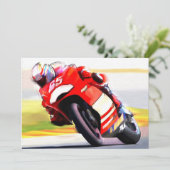 赤いオートバイの競争 招待状 (スタンド正面)