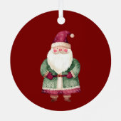 赤いオーナメントと星のクリスマスツリー メタルオーナメント (裏面)