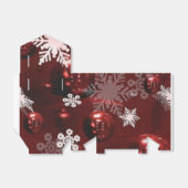 赤いオーナメントと雪の模様の好意ボックス フェイバーボックス (折り畳みなし)