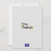 赤いオーナメントのホリデーカード シーズンカード (裏面)