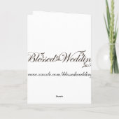 赤いオーナメント冬の結婚式サンキューカード サンキューカード (裏面)