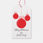 赤いオーナメント ギフトタグ (裏面)