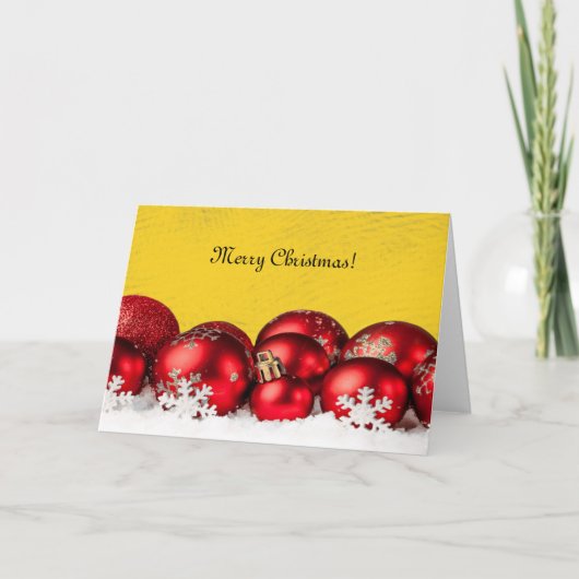 赤いオーナメント シーズンカード (正面)