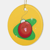 赤いオーナメント セラミックオーナメント (左)