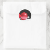 赤いオーナメント ラウンドシール (バッグ)