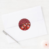 赤いオーナメント ラウンドシール (封筒)