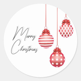 赤いオーナメント ラウンドシール