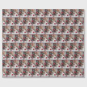 赤いオーナメント ラッピングペーパー (フラット)