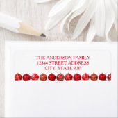 赤いオーナメント-差出人住所ラベル ラベル (インサイチュ)