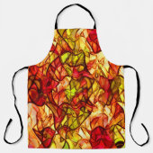 赤いオーニング生地の下に隠された交差コード エプロン (正面)