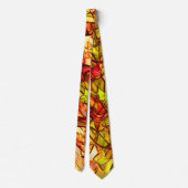 赤いオーニング生地の下に隠された交差コード ネクタイ (裏面)