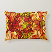 赤いオーニング生地の下に隠された交差ロープ アクセントクッション (正面)