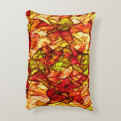 赤いオーニング生地の下に隠された交差ロープ アクセントクッション (裏面(縦))