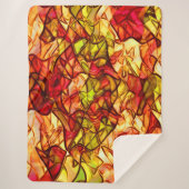 赤いオーニング生地の下に隠された交差ロープ シェルパブランケット (正面)