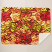 赤いオーニング生地の下に隠された交差ロープ シェルパブランケット (正面(横))