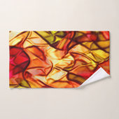 赤いオーニング生地の下に隠された交差ロープ バスタオルセット (ハンドタオル)