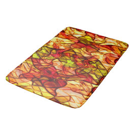 赤いオーニング生地の下に隠された交差ロープ バスマット