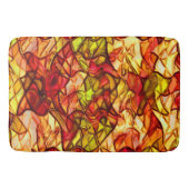 赤いオーニング生地の下に隠された交差ロープ バスマット (正面)