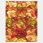 赤いオーニング生地の下に隠された交差ロープ フリースブランケット (正面)