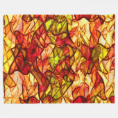 赤いオーニング生地の下に隠された交差ロープ フリースブランケット (正面(横))