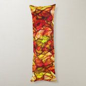 赤いオーニング生地の下に隠された交差ロープ ボディピロー (裏面 (縦))