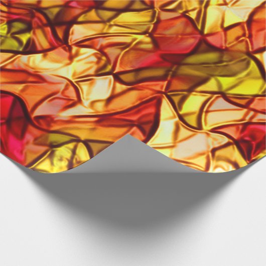 赤いオーニング生地の下に隠された交差ロープ ラッピングペーパー (角)