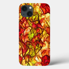 赤いオーニング生地の下に隠された交差ロープ iPhone 13ケース