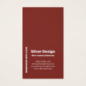 赤いオーバーン水彩ネックレス – ディスプレイカード (裏面)