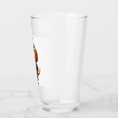 赤いオールバックのダックスフント ビール タンブラーグラス (左)