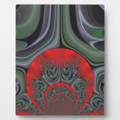 「赤いオーロラ」アートプリント フォトプラーク (正面)