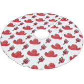 赤いカウボーイハットとキャンディカン ブラッシュドポリエステルツリースカート (アングル)