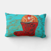 赤いカウボーイ・ブーツのLumbarの枕 ランバークッション (裏面)