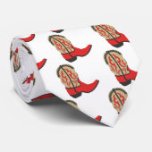 赤いカウボーイ・ブーツ ネクタイ (ロール)