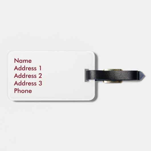 赤いカエデの葉 ラゲッジタグ (裏面横)