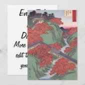 赤いカエデ日本のメ 招待状 (正面/裏面)