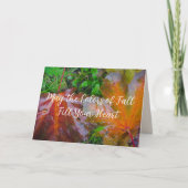 赤いカエデ葉の カード (正面)