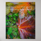 赤いカエデ葉の ポスター (正面)