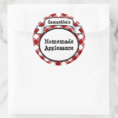 赤いカスタムりんご/りんごソース缶詰瓶ラベル ラウンドシール (バッグ)