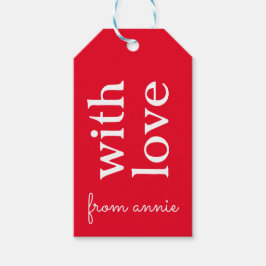 赤いカスタムギフトラベル ギフトタグ