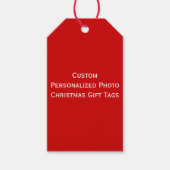 赤いカスタムクリスマスパーソナライズされたギフトタグの作成 ギフトタグ (正面)