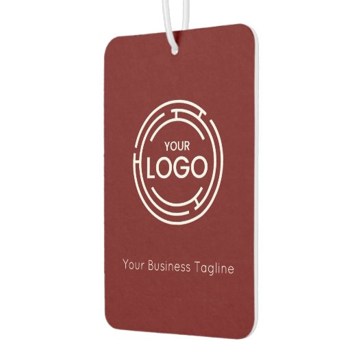 赤いカスタムビジネス・ロゴ カーエアーフレッシュナー (左)