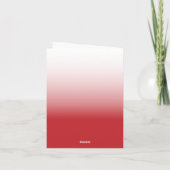 赤いカスタム写真の卒業式とメッセージ サンキューカード (裏面)