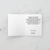 赤いカスタム写真の卒業式とメッセージ サンキューカード (内部)