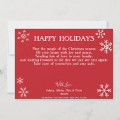 赤いカスタム写真引用文:「ソファからのクリスマス」 シーズンカード (裏面)