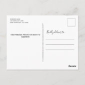 赤いカスタム格子模様のペット写真コラージュ犬の恋人Holid ポストカード (裏面)