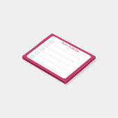 赤いカスタムTo DoリストSticky ポストイット (アングル)