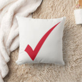 赤いカチカチの検査記号の印の印のクッション クッション (ブランケット)