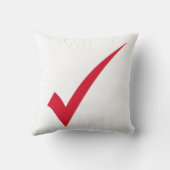 赤いカチカチの検査記号の印の印のクッション クッション (裏面)